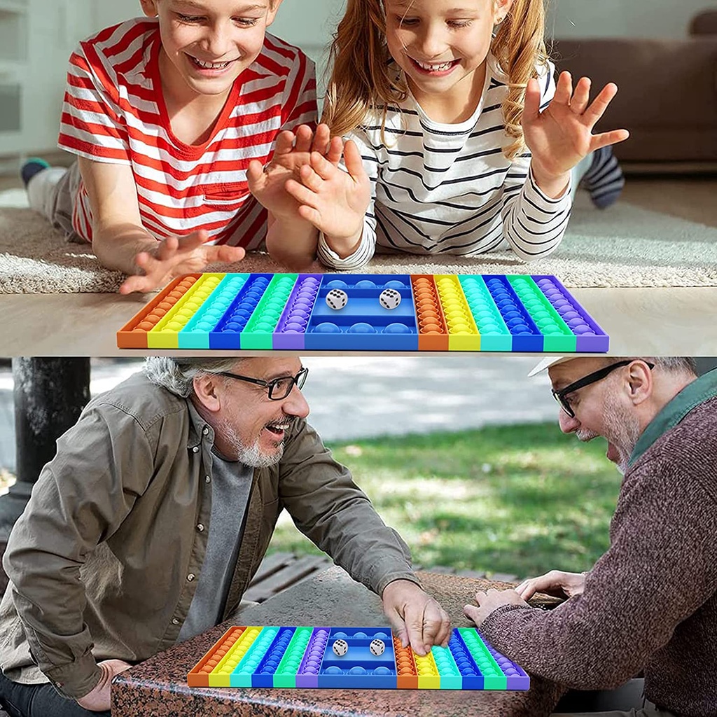 Mainan Papan Catur Giant electronic Pop It Eletronico Game Besar Warna Pelangi Untuk Anak