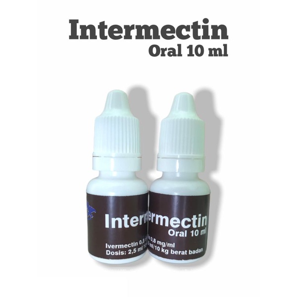 obat cacing, kutu, tungau, kudix (INTERMECTIN ORAL 10ML)