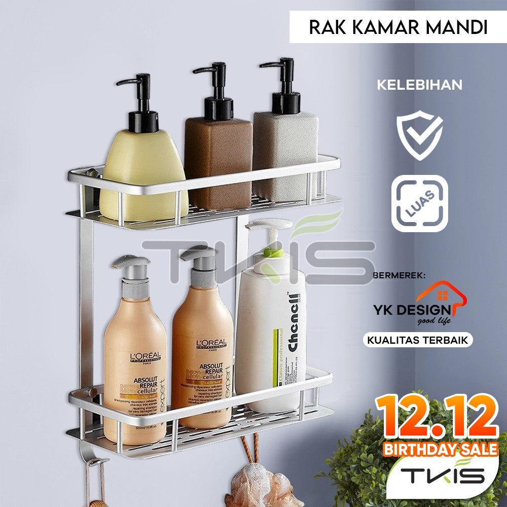 Rak Kamar Mandi Toilet Rack Tempat Sabun Aluminium 