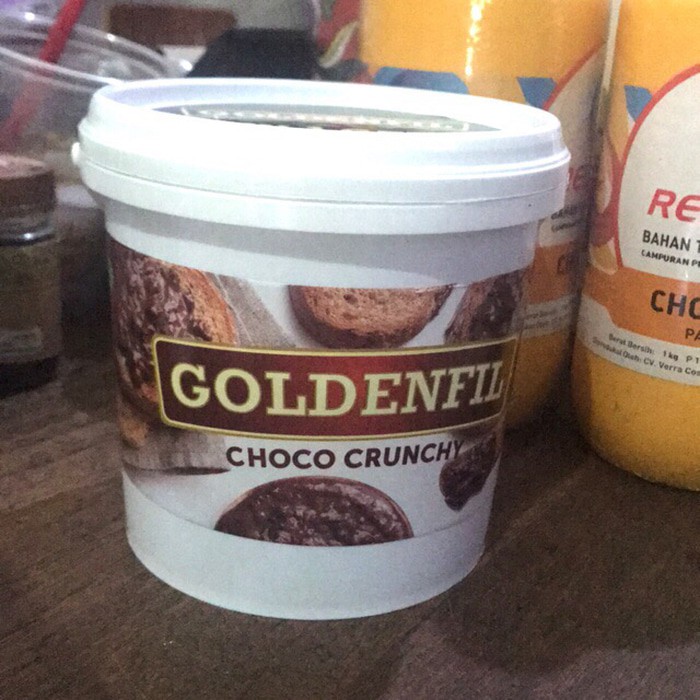 

Choco Crunchy Goldenfil 1kg - Selai Cokelat