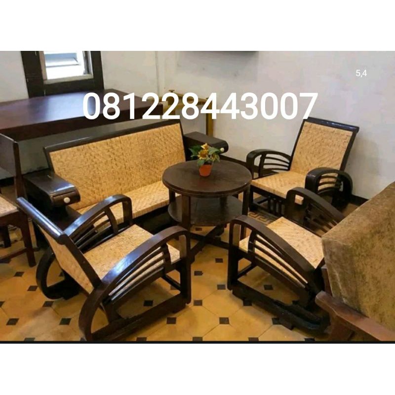 kursi sedan kursi tamu Rotan Kayu Jati pilihan Furniture JEPARA Terlaris