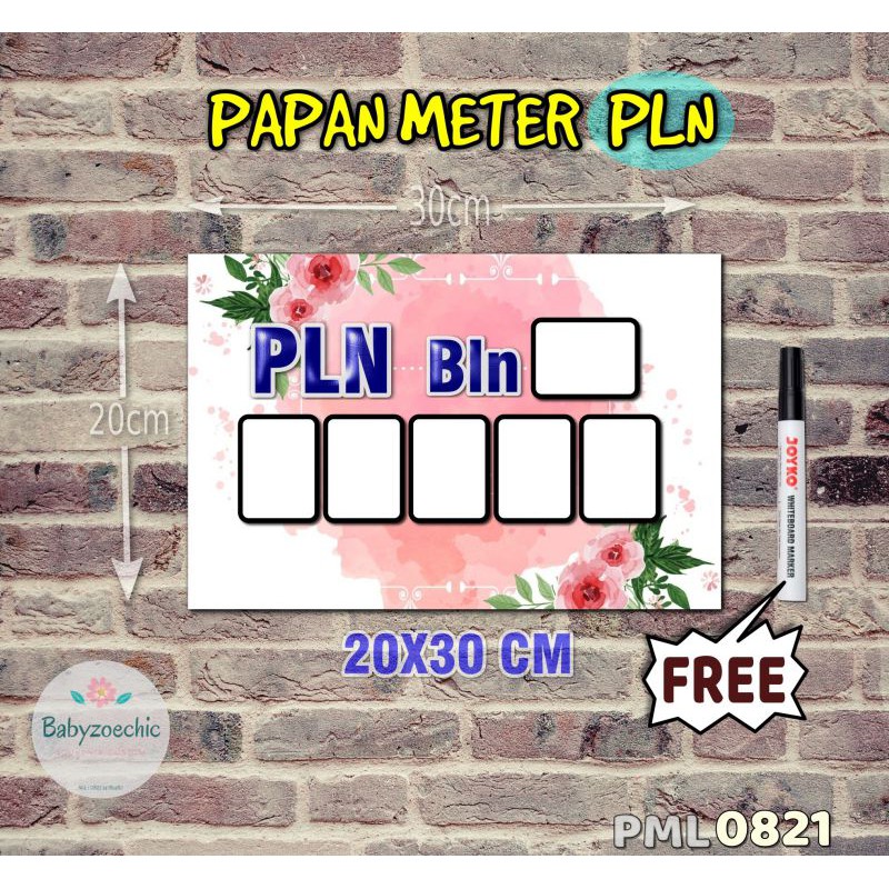 

Zoe Papan Meter Listrik PLN PAM motif Unik - Flower 21