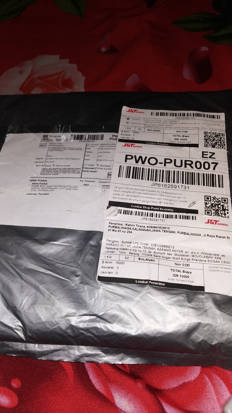 Couple Batik Sogan Motif Bunga Khanzana Sogan Cendrawasih Ahy Merak Hitam 2729_ Sumberurip