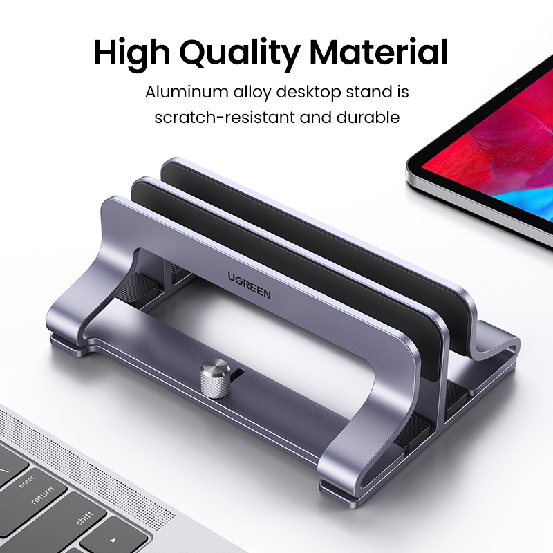 【Stok Produk di Indonesia】Ugreen Stand Laptop Vertikal Adjustable Bahan Aluminum