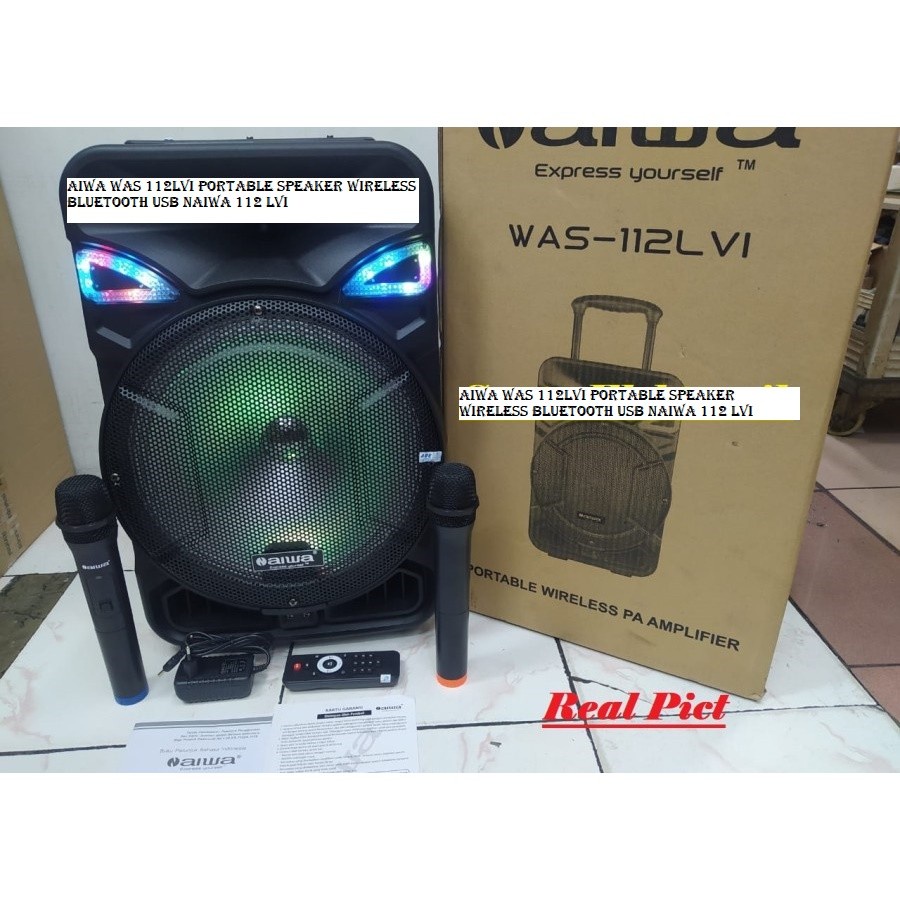 SPEAKER PORTABLE AIWA WAS-112LVI BLUETOOH USB SPEAKER AIWA 112 LVI