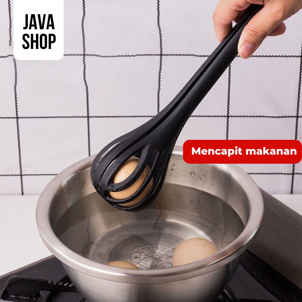 JAVASHOP Pengocok Telur Penjepit Makanan Multifungsi 2 in 1