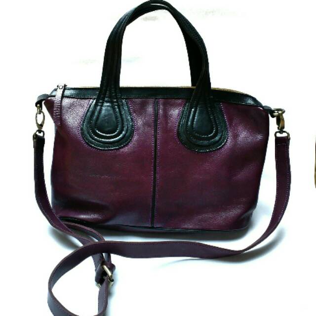 Tas Kulit Sapi Asli Warna Ungu
