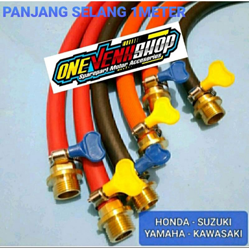 TUTUP OLI HAWA SELANG HAWA RACING 1METER HONDA YAMAHA SUZUKI KAWASAKI BEAT SATRIA MIO JUPITER GSX NMAX VARIO AEROX SMASH SHOGUN SUPRA KLX DTRACKER VIXION CB150 R15  CBR LEXY FINO NOUVO SCOOPY GENIO