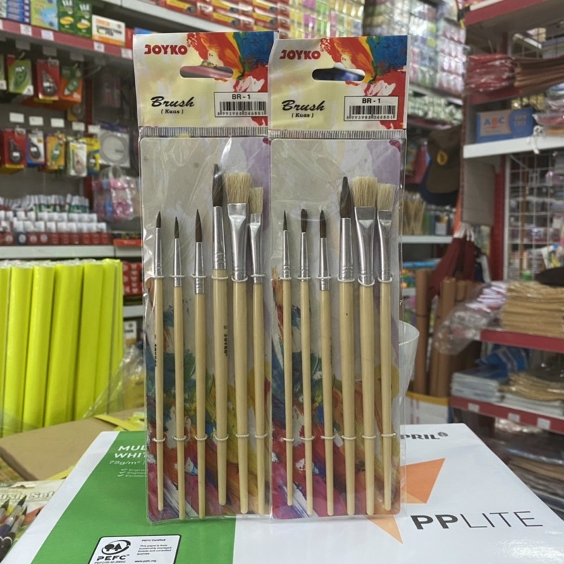 

Kuas lukis set Joyko BR-1 / Brush set Joyko BR1 (1set isi 6 kuas)