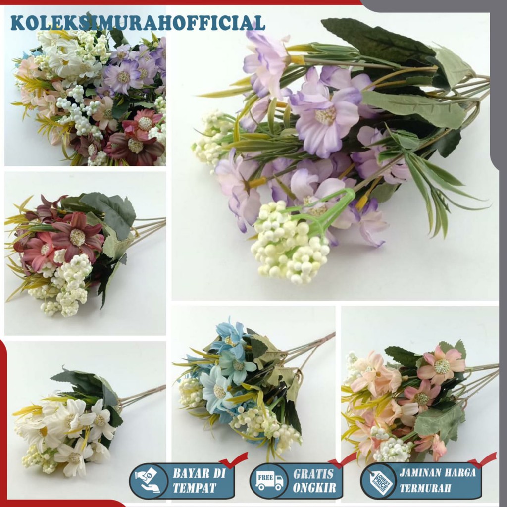 COD BUNGA KRISAN BUNGA TANGKAI PLASTIK BUNGA ARTIFISIAL BUNGA PAJANGAN BUNGA HIASAN BT9028