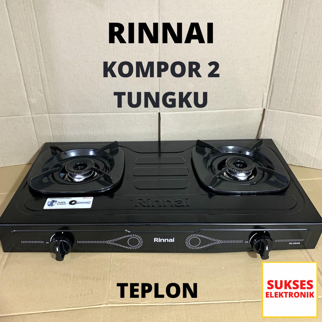 Jual Kompor Gas Rinnai 2 Tungku Ri 202s Model Baru Api Sun Burner