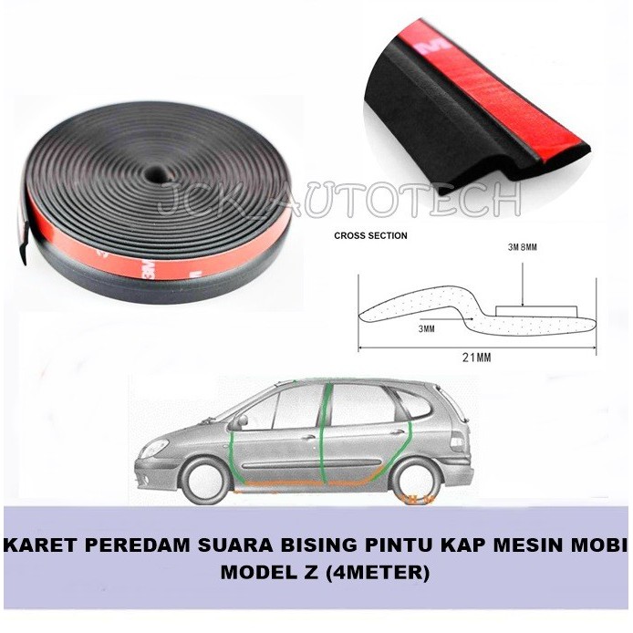 Karet Peredam Suara Bising Pintu Mobil Model Z Toyota Kijang Pick Up