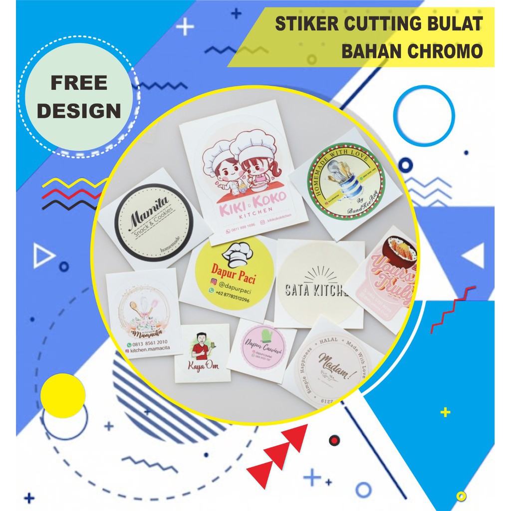 

Stiker Label Nama 5 cm Kue Makanan Tempel Toples Kardus Promosi Produk