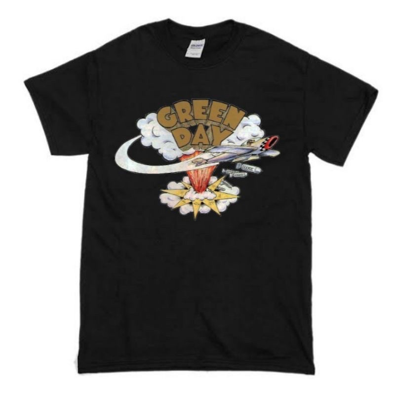 KAOS VINTAGE Green Day BLACK | T-SHIRT Green Day| KAOS Green Day