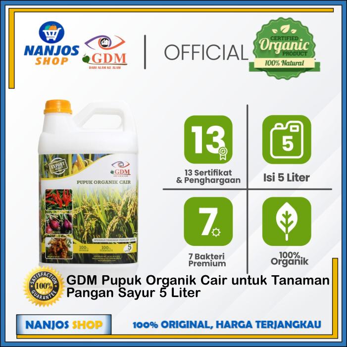 GDM Pupuk Organik Cair Tanaman Pangan Sayur Pupuk Organik Penyubur 5 L