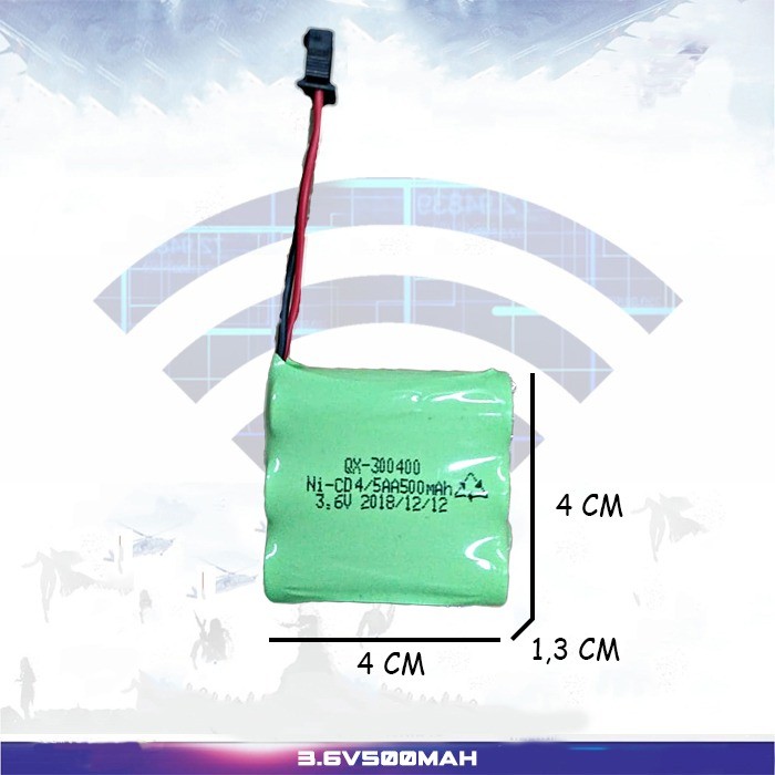 3.6V 500mah Batre Baterai Charger RC Radar