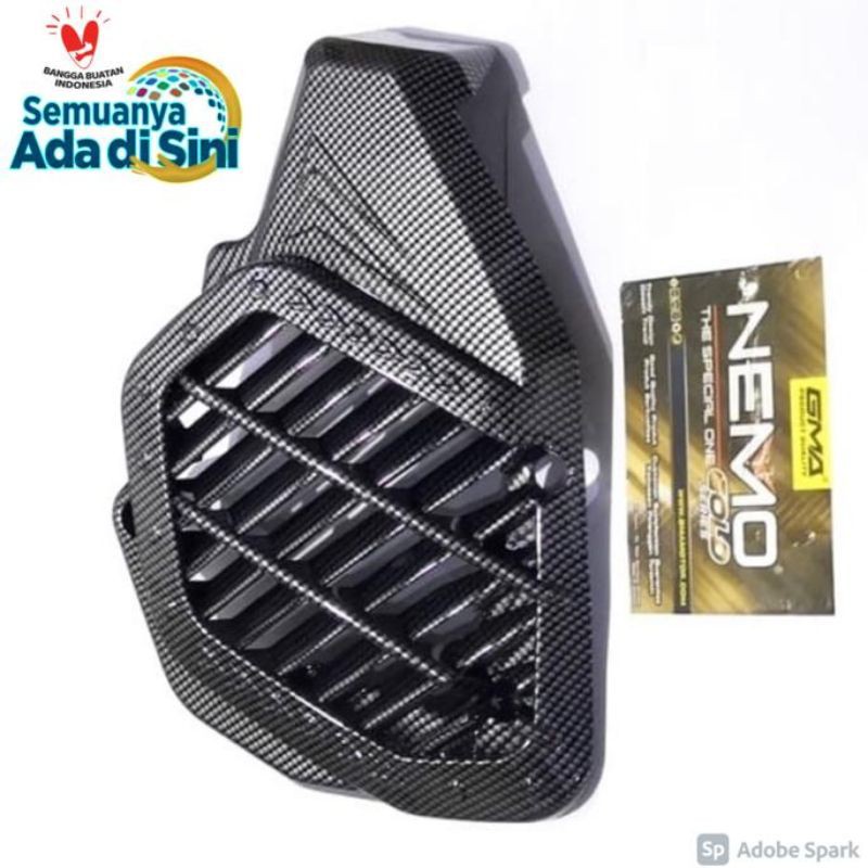 Cover Tutup Radiator PCX 2018 Carbon Nemo/ Tutup Radiator Carbon Pcx