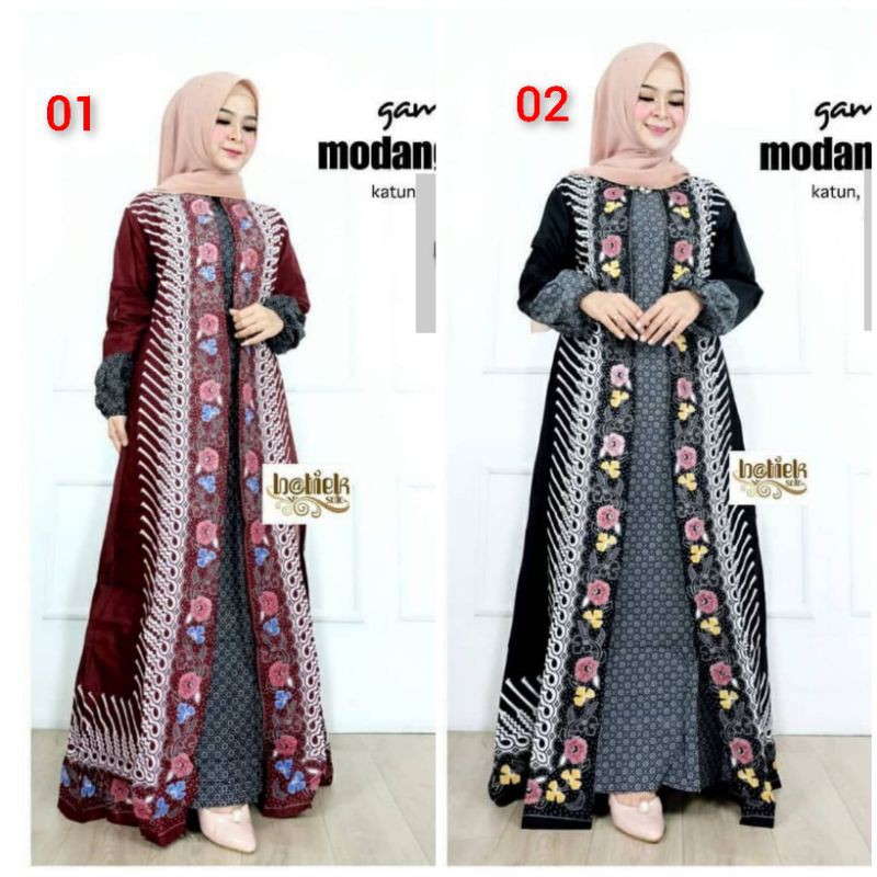 Terlaris Gamis Batik Manggar, Padi,sekar,cantik,kubis,kipas,daun,kupu,nadine,gendis 06KdMqOtkY3V9AJ