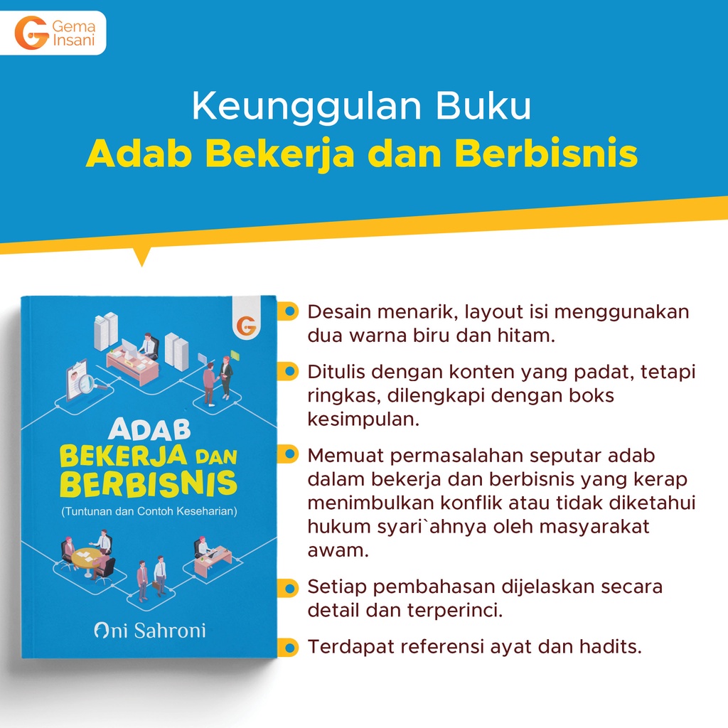 Buku Adab Bekerja dan Berbisnis - Gema Insani 100% Original