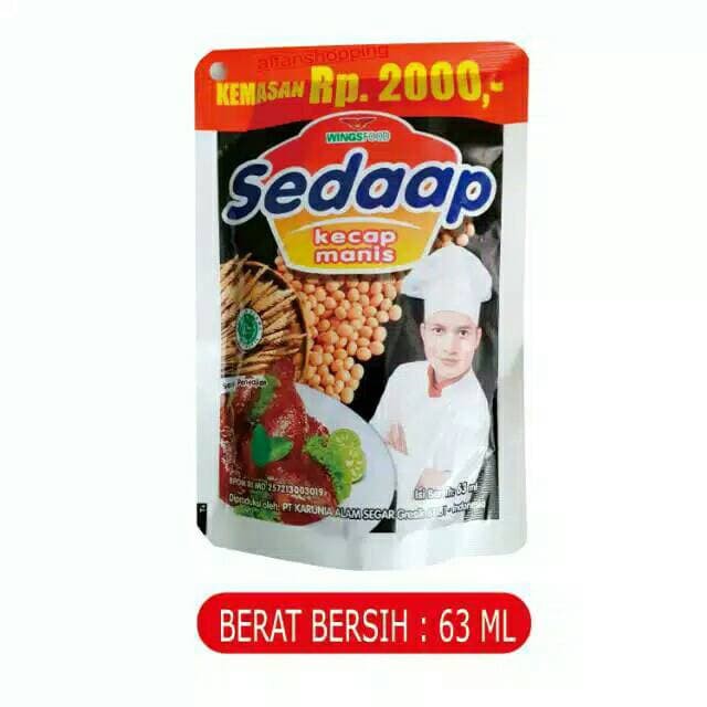 

KECAP SEDAP 63ML - KECAP SEDAAP REFFIL PER BKS