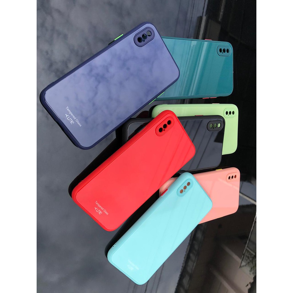Iphone X/Xs/XR/Xs Max Colourfull Glass Case Merk UME case Premium