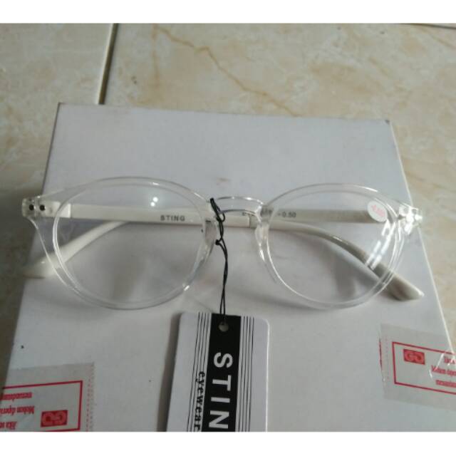 Kacamata baca minus 0.5 dan minus 1.00 kaca bening trendy ala korea