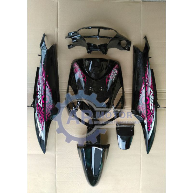 FULL BODY HALUS + STIKER(Stiker) MIO NEW/MIO SMILE - WARNA HITAM