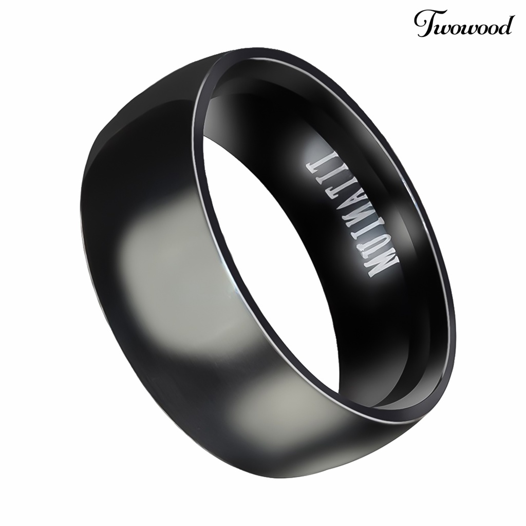 Cincin Bahan Titanium Steel Warna Solid Untuk Pria