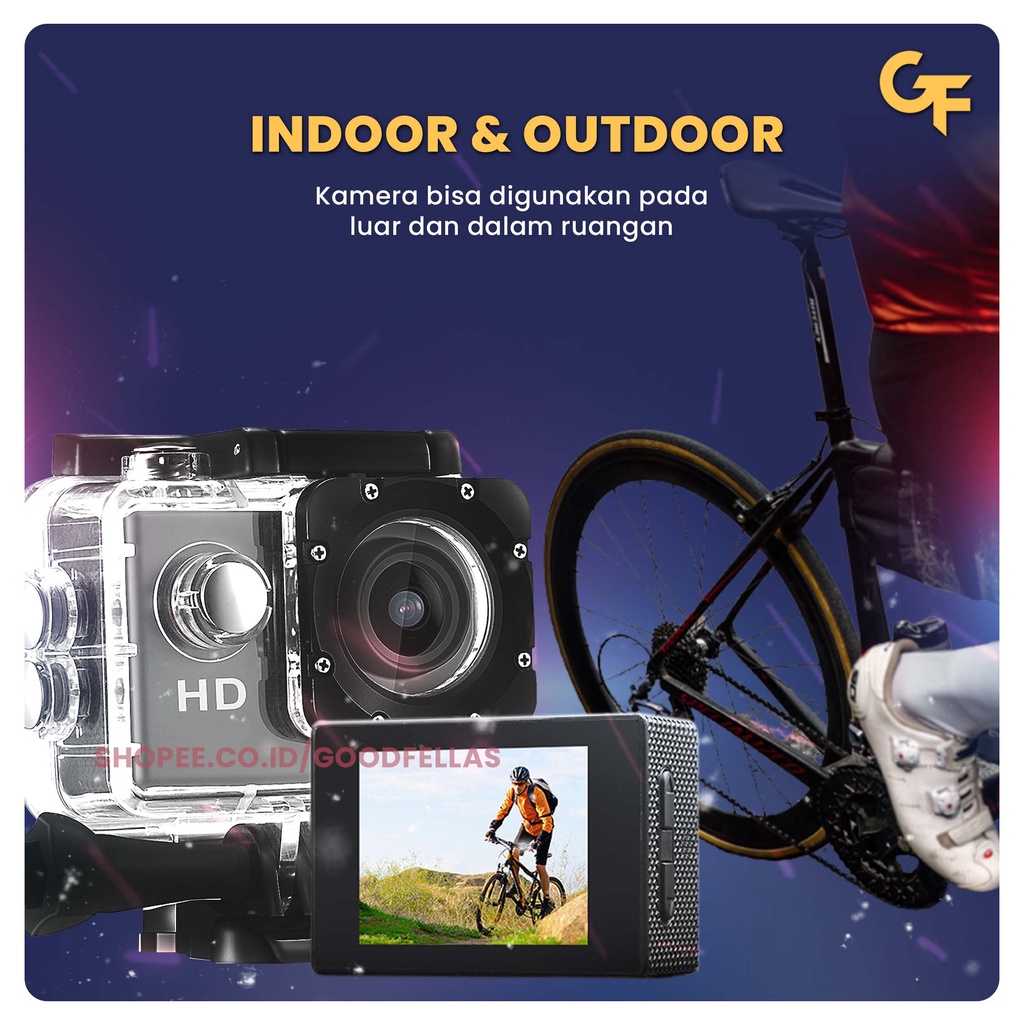 Action Camera 1080 HD Include Case Anti Air dan Aksesoris Lengkap - GoodFellas-6