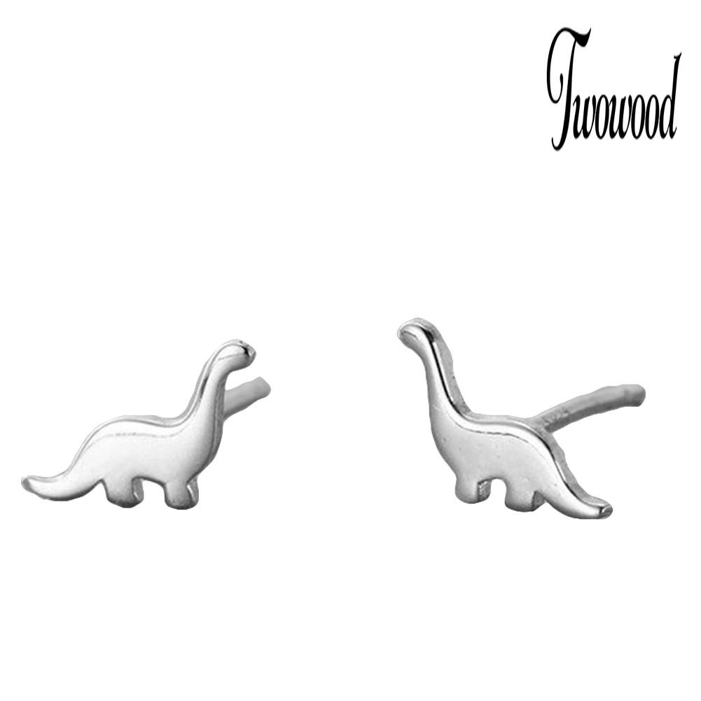 Anting Stud Piercing Bentuk Hewan Dinosaurus Mini Untuk Wanita