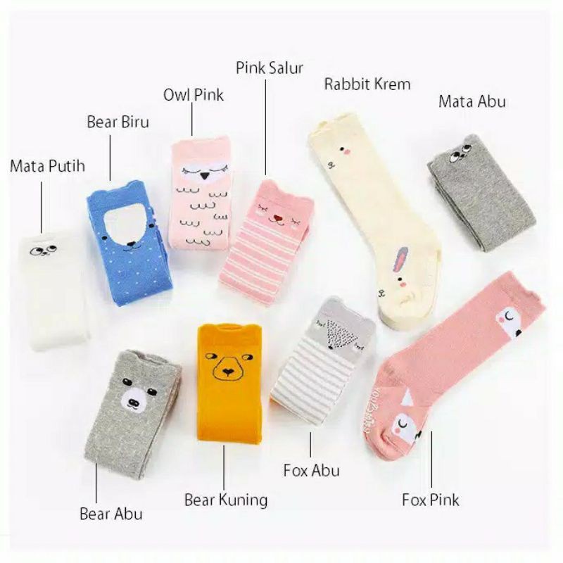 KAOS KAKI BAYI PANJANG DENGKUL LUCU IMUT TEBAL UNIK / KOREAN SHOCK BATITA BALITA-7