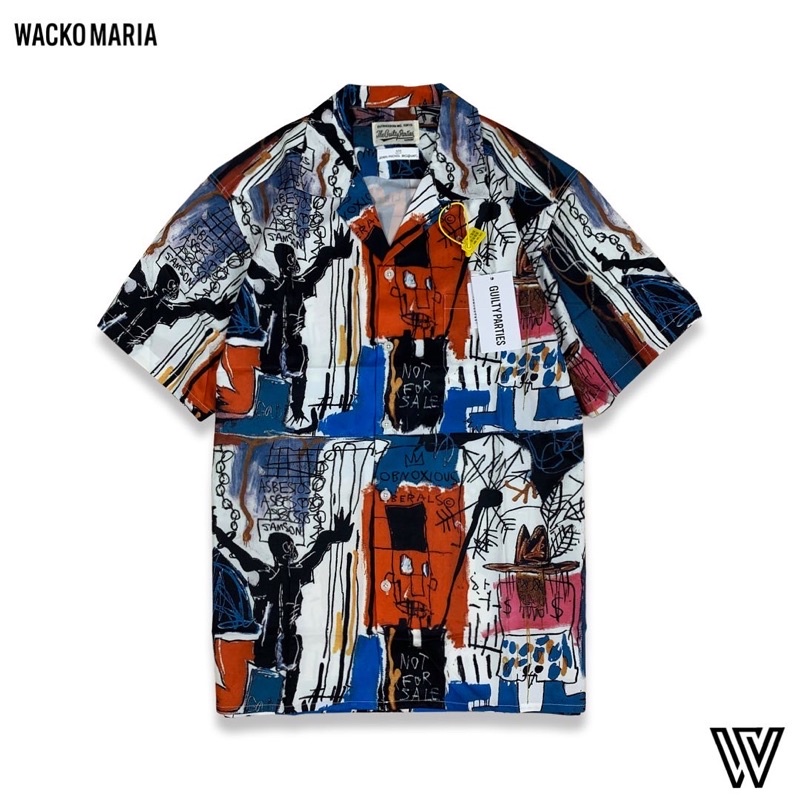 Wacko Maria x Jean Michel Basquiat Hawaiian White Shirt