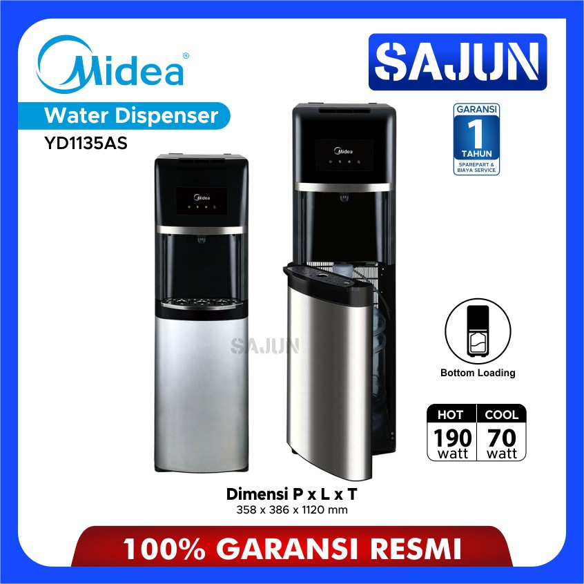 MIDEA YD1135AS Dispenser Air GALON BAWAH LOW WATT- Hot - Normal - Cold