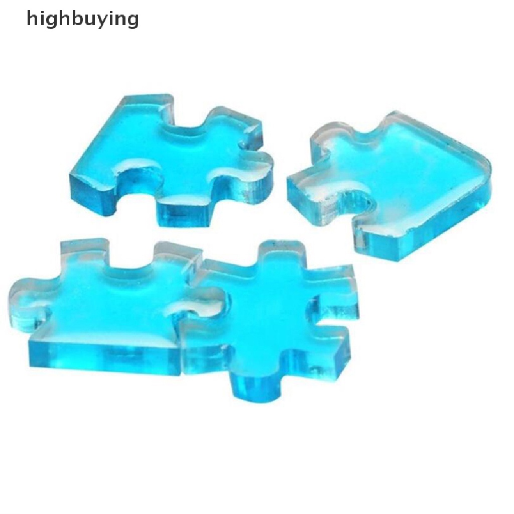 Hbid 4Pcs / set Cetakan Silikon UV Resin Untuk Membuat Perhiasan / Gantungan Kunci DIY