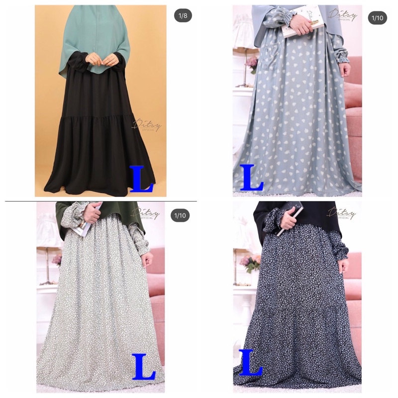 Ditsy Februari 2022. Lelia black,leo black,leo sage,riven jade,punto brown,rainbow pearlwood