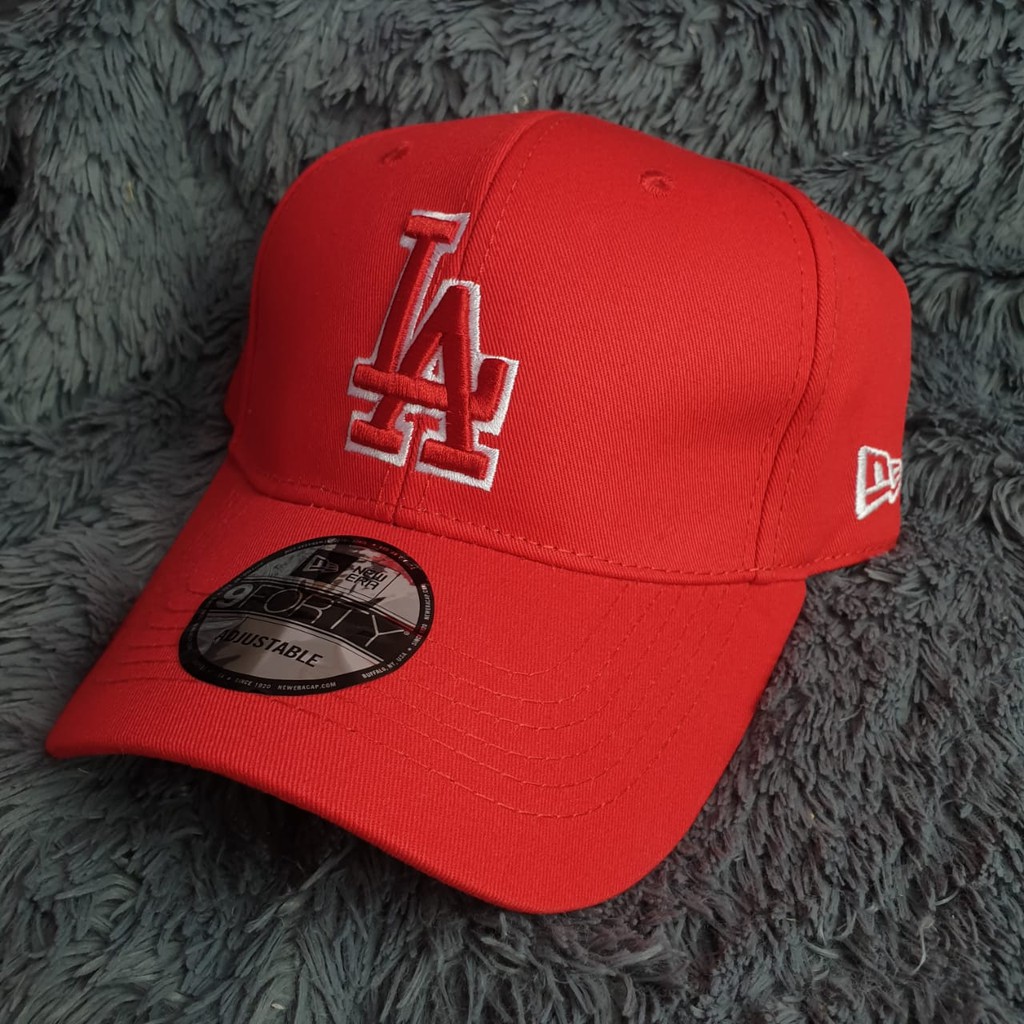 Topi Baseball MLB LA Merah Limited Edition LOGO