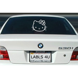 Stiker Kaca Belakang Mobil Hello Kitty Car Decal Sticker Lucu 30cm