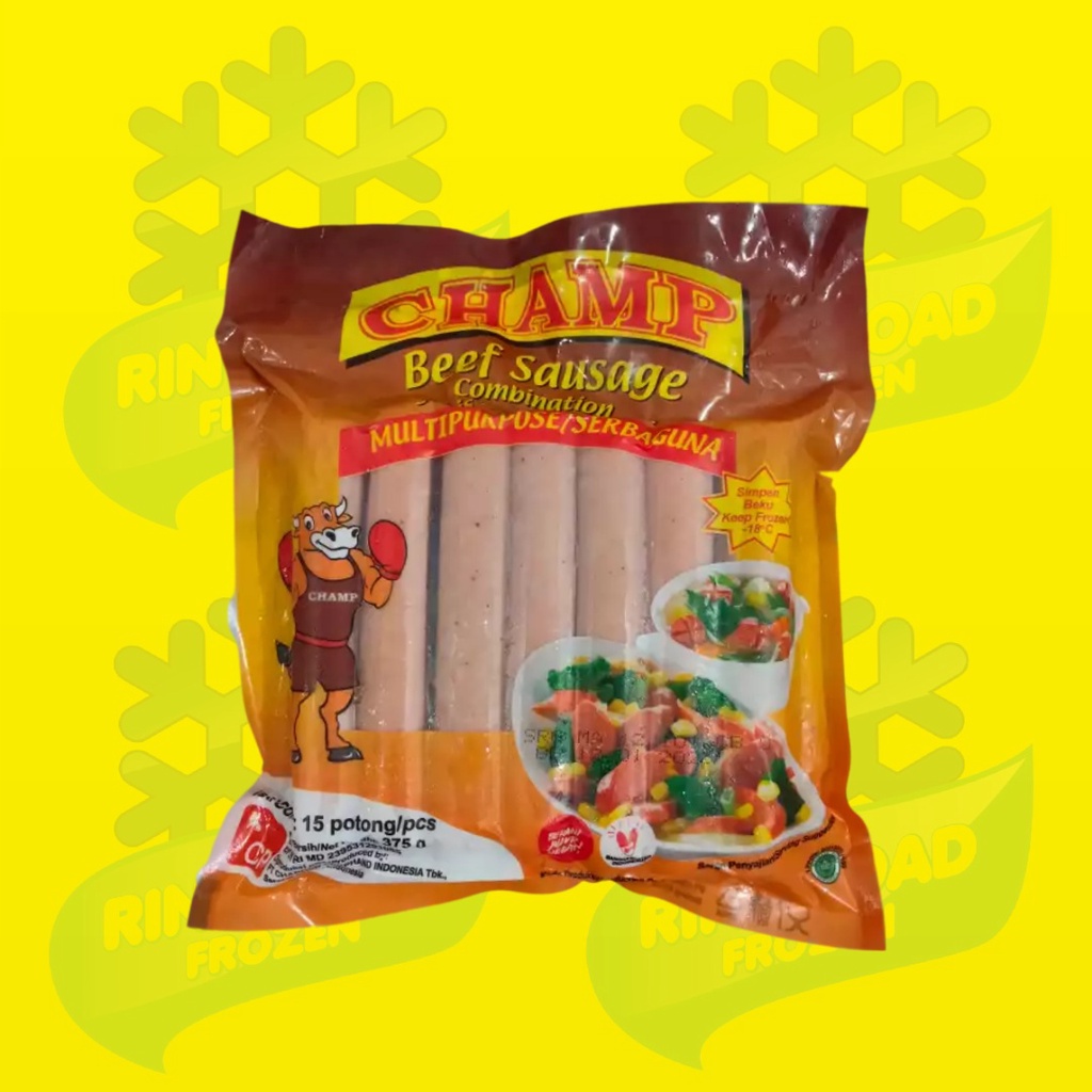 

CHAMP BEEF SAUSAGE 375 GR - SOSIS SAPI KOMBINASI