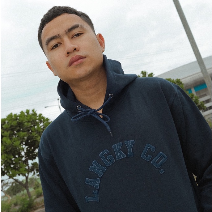 Jaket Distro Original Bahan Katun Pria Wanita Langky Hoodie BWCF Athletic Hitam