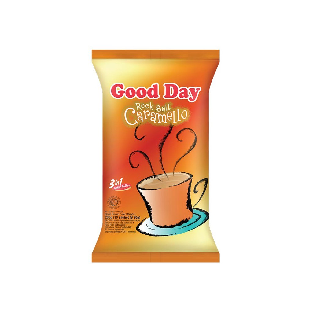 

Good Day Rock Salt Caramello Kopi Instan 3in1 10x20gr