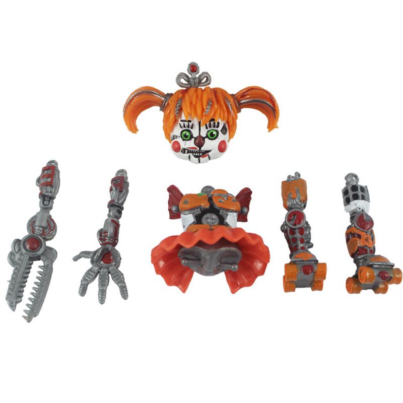 6PCS FNAF Five Nights At Freddy's Light Up Action Figures Movable Joint Game Toy