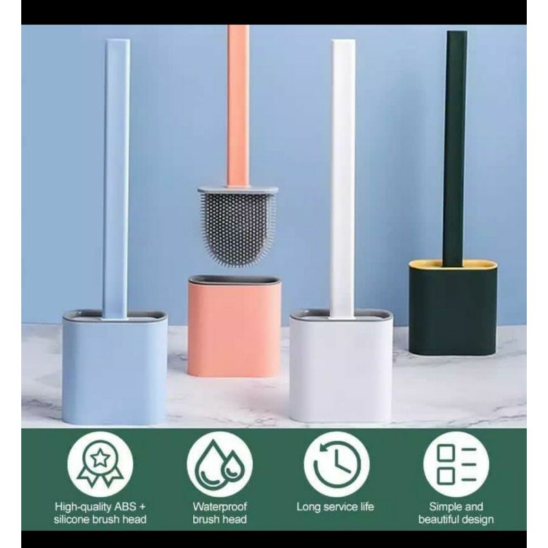 Sikat WC Silikon Sikat Kamar Mandi Toilet Brush