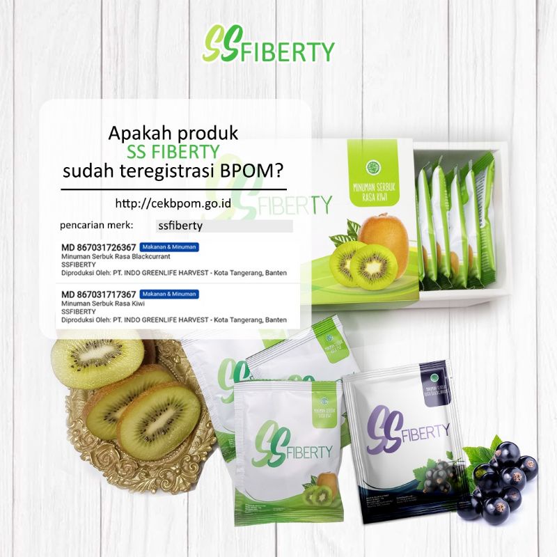 SS FIBERTY | MINUMAN DETOX | BLACKCURRANT KIWI | L GLUTHATIONE COLLAGEN | SHINESKIN FIBERTY