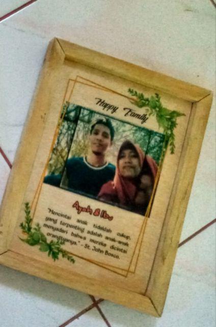 Kado Foto Kayu Ulang Tahun/wedding/anniversary/wisuda (custom)