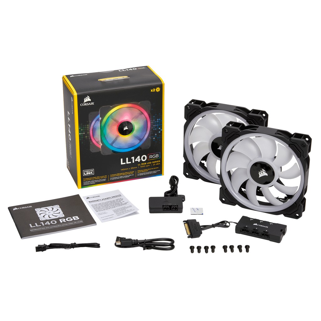 Corsair Ll140 Rgb 140mm Dual Light Loop Rgb Led Pwm Fan Shopee Indonesia