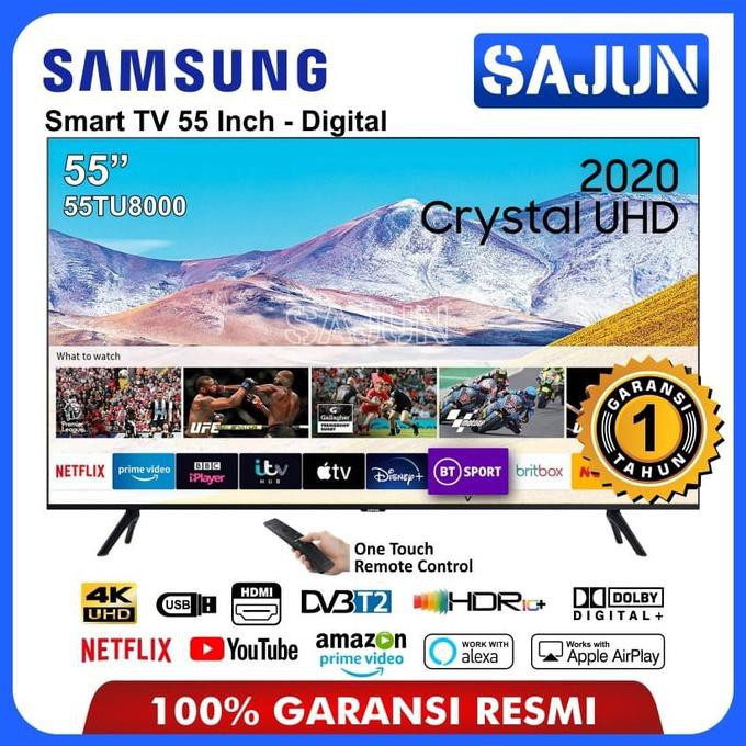 Ready&Siapkirim Smart Tv Samsung 55Tu8000 Crystal Uhd 4K Tv Led 55 Inch Ua55Tu8000
