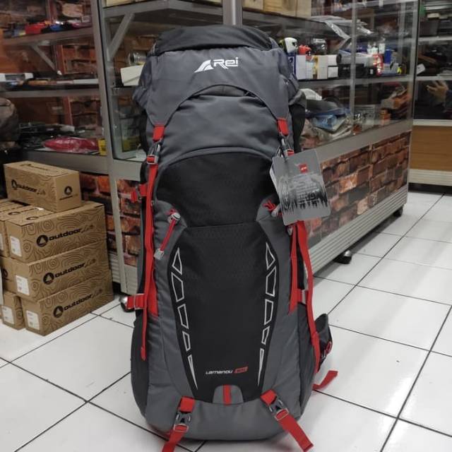 Carrier Rei Lamandu 80L warna Hitam ORI+Raincover