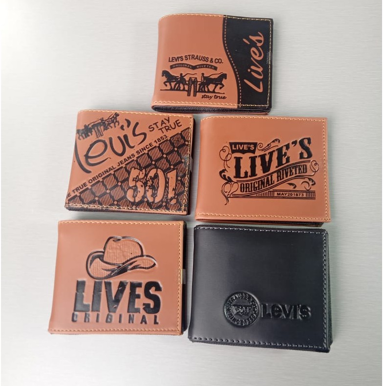 TERMURAH!! Dompet Pria Bahan Sintetis LV Free BOX Dompet Lipat