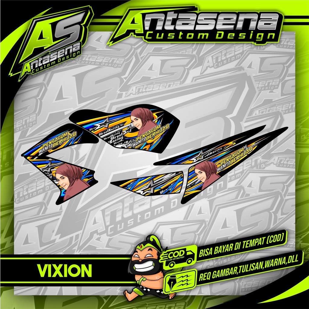 STRIPING STICKER DECAL YAMAHA OLD VIXION CUSTOM 1