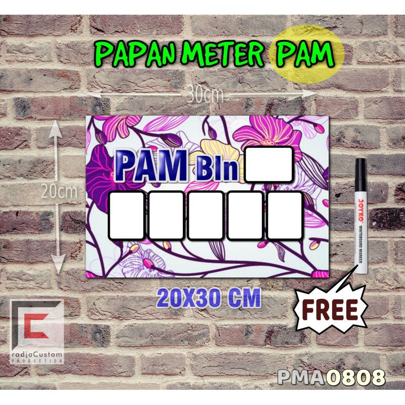 

RadjaCustom Papan Meter Listrik PLN PAM motif Unik - Flower 08